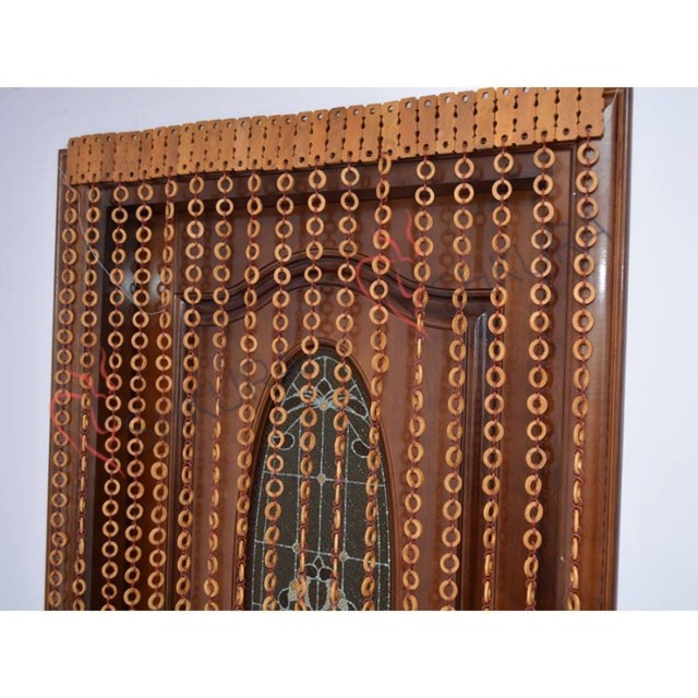 Handmade Beech Wood Bead Door Curtain Living Room Decor - image 1