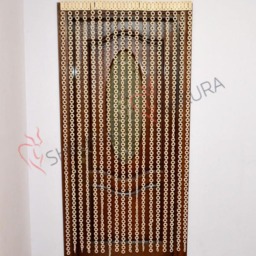 Handmade Beech Wood Bead Door Curtain Living Room Decor - thumbnail 3