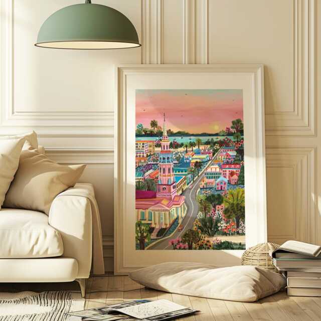Charleston, South Carolina Print - American City Poster A5/A4 A3 A2 A1 - image 1