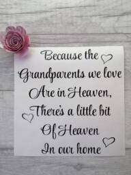 Grandparents in Heaven Vinyl Decal, Diy Frame Decor - thumbnail 1