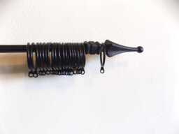 Curtain Rail Set-Upwrought Iron - Forged Steel Hand Made in UK + Free Fitting Kit