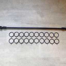 Curtain Rail Set-Upwrought Iron - Forged Steel Hand Made in UK + Free Fitting Kit - thumbnail 3
