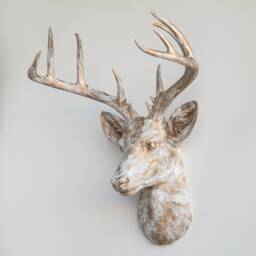 Faux Taxidermy Large Deer Head Wall Mount - Decor Shabby Chic Pad0801 - thumbnail 2