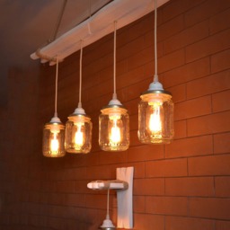 Wall Lamp From Wood & Canning Jar, Original Wooden Sconce, Rustic Fixture, Mason Jar Lamp, Lamp, Pendant Light - thumbnail 4
