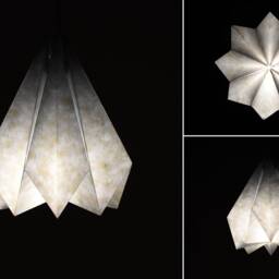 Brownfolds Light Blue Paper Origami Lamp Shade Vanilla Bliss Single Pack - thumbnail 3