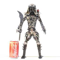 Predator Scrap Metal Sculpture, Industrial Fantasy Decor, Unique Father Day Gift For Him - thumbnail 3