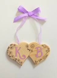 Personalised Wooden Hearts, Valentines Gifts, Love Handcrafted Handmade Gifts For Her, Wall Decor - thumbnail 1