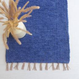 Runner Rug Blue 200cm Hallway Rug, Kitchen Bathroom Runner Cotton Bohemian Tapis De Passage Bleu, L??ufer-Teppich - thumbnail 4