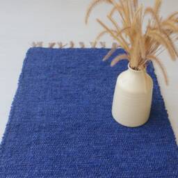 Runner Rug Blue 200cm Hallway Rug, Kitchen Bathroom Runner Cotton Bohemian Tapis De Passage Bleu, L??ufer-Teppich - thumbnail 3