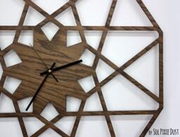 Wooden Geometrical Star Silhouette - Wall Clock - thumbnail 1