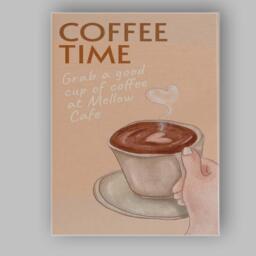 Cosy Coffee Cup Watercolour Kitchen Quote Canvas Wall Art Print Decor Picture Ready To Hang - thumbnail 1