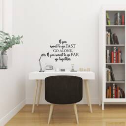 Go Far Together Wall Decal - Teamwork Leadership Quote Decor - thumbnail 3