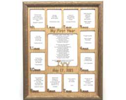 Personalized Baby's First Year Picture Frame - Newborn Gift - 12x16 - thumbnail 1