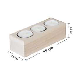 Personalized Wooden Tea Light Candle Holder, Custom Engraved Gift - thumbnail 4