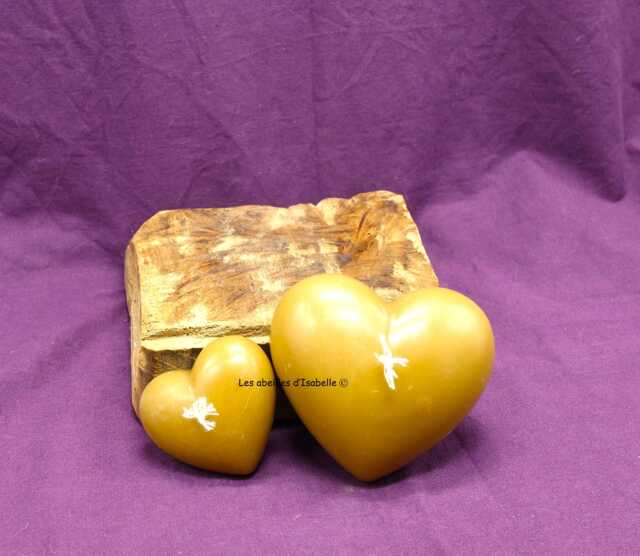 "Natural Beeswax Candle ""Heart" - image 1
