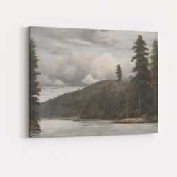 Misty River Valley Woodland Landscape Atmospheric Nature Canvas Wall Art Print Decor Picture Ready To Hang - thumbnail 4