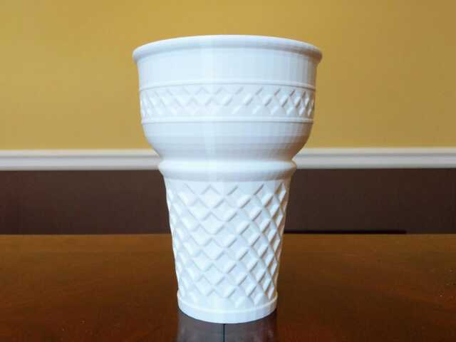 Ice Cream Cone 3D Printed Planter - Modern Geometric Succulent Vase Made To Order Choose Color & Size - image 1