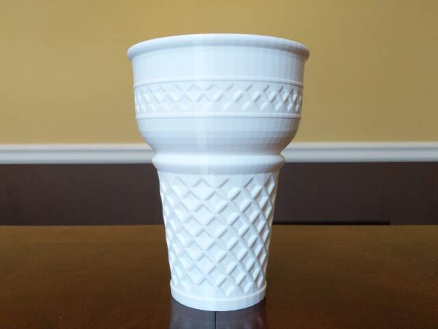 Ice Cream Cone 3D Printed Planter/Vase - Succulent Mini Planter Modern Geometric Design Made To Order Choose Your Color & Size - image 1
