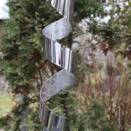 "Large Modern Abstract Wood Stainless Steel Artist Sculpture 52 cm ""Litu 1" - thumbnail 4