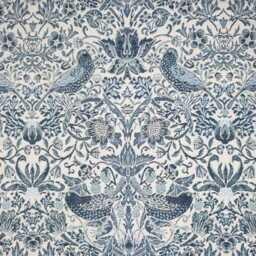 strawberry Thief By William Morris Custom Made To Measure Fully Lined Curtains Blue 3 - thumbnail 1