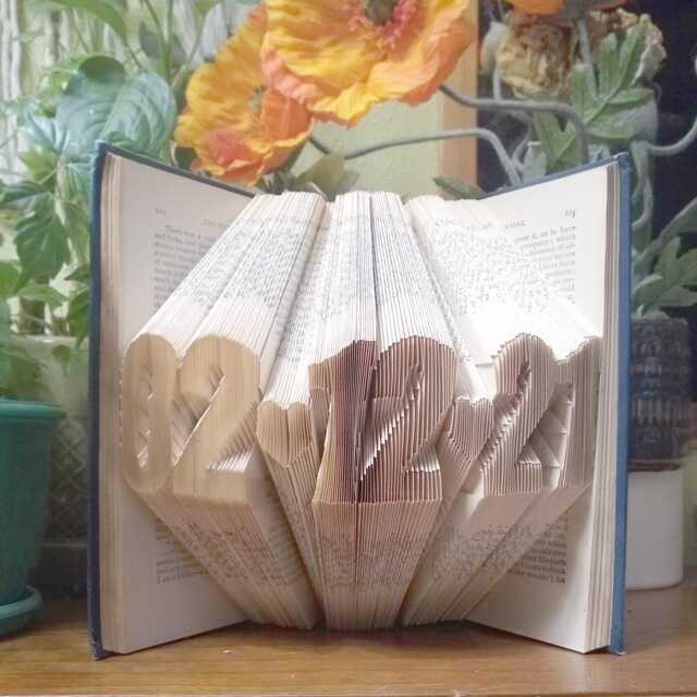 Graduation Date Custom Folded Book Art Gift Celebrate Graduates Customized For Grads Commencement Idea - image 1