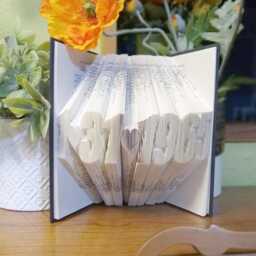 Graduation Date Custom Folded Book Art Gift Celebrate Graduates Customized For Grads Commencement Idea - thumbnail 3