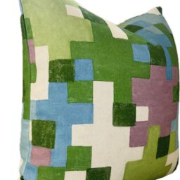 Thibaut Pixel Lavender & Green Double Sided Cushion Cover Pillow Cover - thumbnail 3