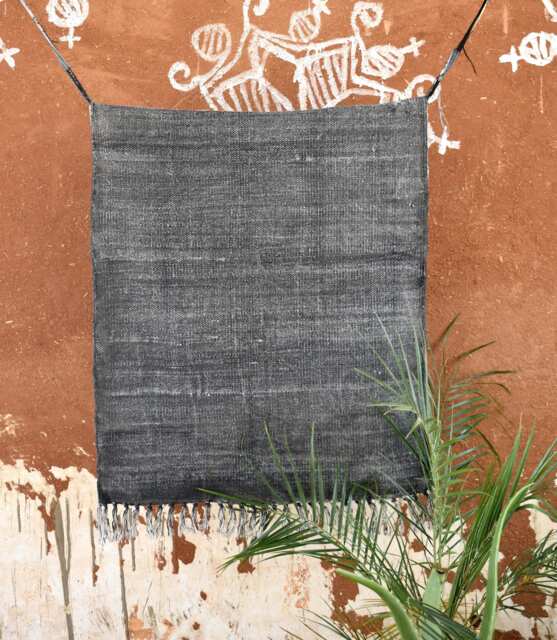 Black Cotton Rug, Carpet , Kilim Modern Geometric Handwoven Zig Zag Area Rug Dhurrie Carpet, Moroccan Rug - image 1