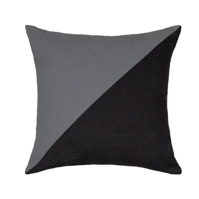 Charcoal & Gray Decorative Cushion, Lumbar Oblong Rectangular, Throw Pillow Cover - image 1
