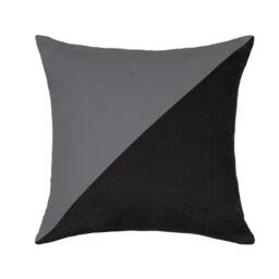 Charcoal & Gray Decorative Cushion, Lumbar Oblong Rectangular, Throw Pillow Cover