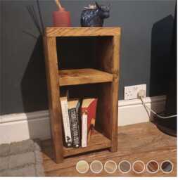 Rustic Side Table/ Bedside Table/Tall Table/Living Room Furniture/Reclaimed Wood Table/Rustic Lamp Stand