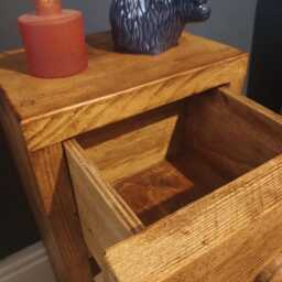 Rustic Side Table/ Bedside Table/Tall Table/Living Room Furniture/Reclaimed Wood Table/Rustic Lamp Stand - thumbnail 3