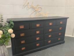 Double Large Chest Of Drawers Ash & Copper Merchant - thumbnail 1