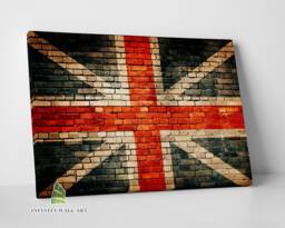 Union Jack UK Flag Wall Canvas Art Vintage Travel Framed Print Picture Ready To Hang Home Decor -C377 - thumbnail 1
