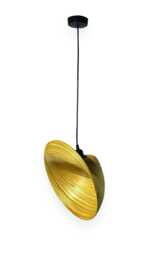 Bamboo Sea Shell Lampshade 35cm, Sculptural Single Shade