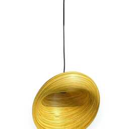 Bamboo Sea Shell Lampshade 35cm, Sculptural Single Shade - thumbnail 3