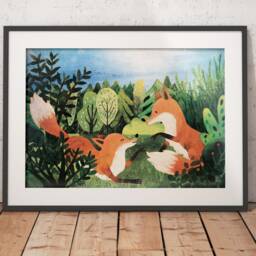 Playing Time Print - Print 21x30 Fantasy Illustration Art Wall Decor Magical Illustrations Nursery - thumbnail 3