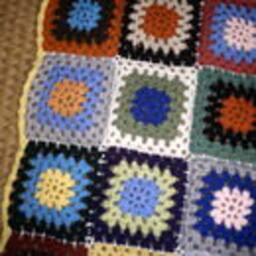 Colorful Patchwork Crochet Blanket - thumbnail 2