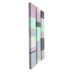 Farmhouse Nursery Wood Wall Hanging, Rustic Art, Periwinkle, Gray, Rose, Green Decor, Hanging - thumbnail 2
