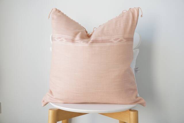 Brown Tribal Hemp Hand Woven Natural Dye Color Hmong Lumbar Pillow Cover - image 1