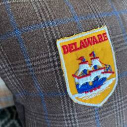 Wool Tweed Delaware State Pillow, Recycled, Handmade, Eco Friendly D??cor - thumbnail 2