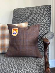 Wool Tweed Delaware State Pillow, Recycled, Handmade, Eco Friendly D??cor - thumbnail 1