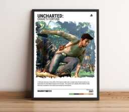 Uncharted Drake's Fortune - 2007 Poster - Video Game Wall Art Print Gaming Gift A5-A4-A3-A2-A1 Unframed Canvas For Frame - thumbnail 1