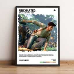Uncharted Drake's Fortune - 2007 Poster - Video Game Wall Art Print Gaming Gift A5-A4-A3-A2-A1 Unframed Canvas For Frame - thumbnail 3