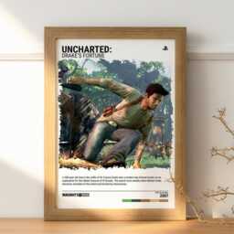 Uncharted Drake's Fortune - 2007 Poster - Video Game Wall Art Print Gaming Gift A5-A4-A3-A2-A1 Unframed Canvas For Frame - thumbnail 2