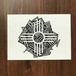 New Mexico Zia Symbol Art Print, Zia, Art, Flag Pride, Land Of Enchantment, Prints - thumbnail 1