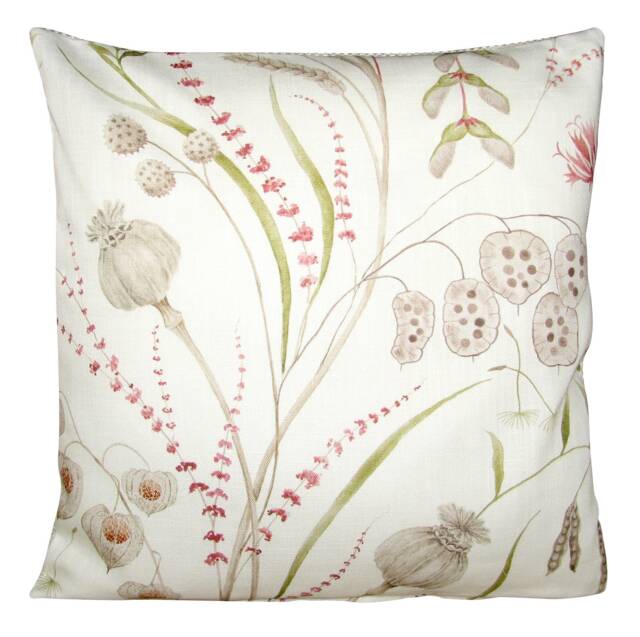 Sanderson Summer Harvest Claret & Olive Cushion Cover
