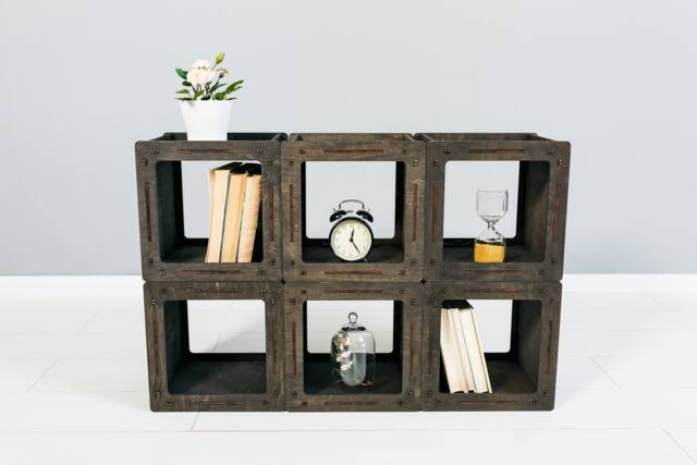 Handmade Furniture Cube Bookcase Loft Shelf Custom Bookshelf Housewarming Gift Modular Shelving Unit Toy Storage - image 1