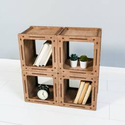 Handmade Furniture Cube Bookcase Loft Shelf Custom Bookshelf Housewarming Gift Modular Shelving Unit Toy Storage - thumbnail 3