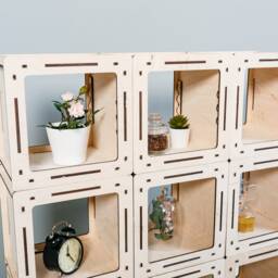 Handmade Furniture Cube Bookcase Loft Shelf Custom Bookshelf Housewarming Gift Modular Shelving Unit Toy Storage - thumbnail 2